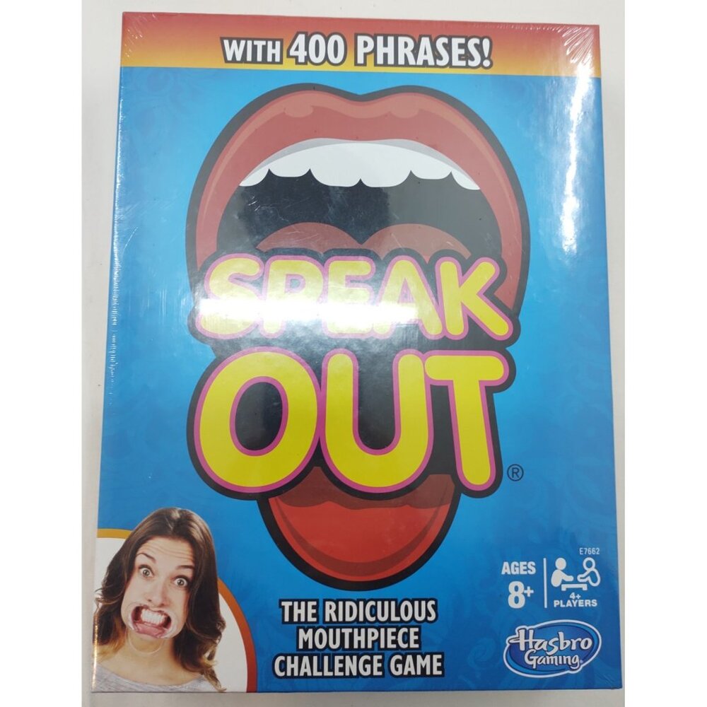 Hasbro Speak Out Game Mouthpiece Challenge Party Family Game Complete